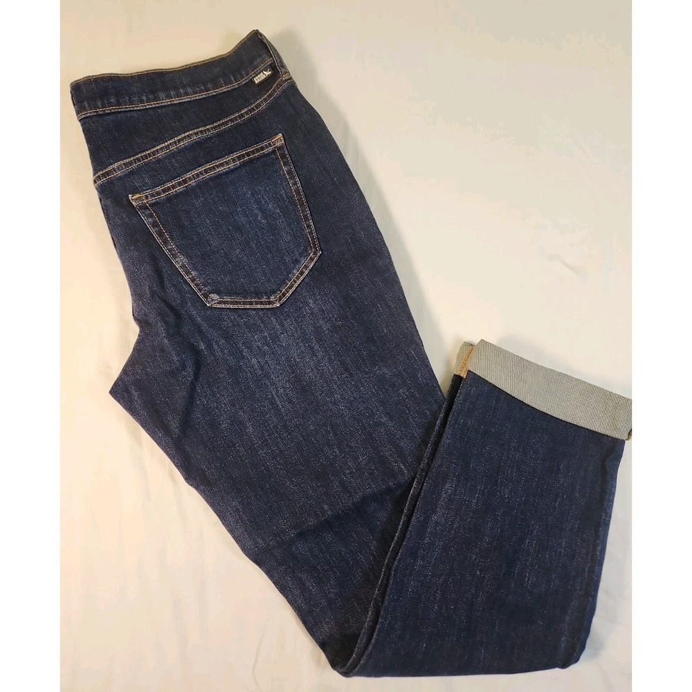 Eddie Bauer Size 12 Dark Wash Mid Rise Slim Fit Boyfriend Style Jean